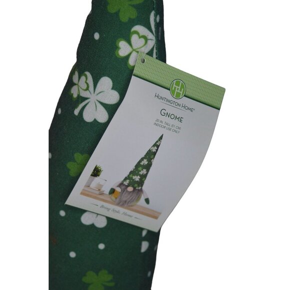 Huntington Home St. Patrick's Day Gnome With Beer Mug 20" Tall Green & White - Picture 4 of 5